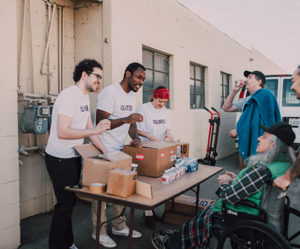 People Donating Goods